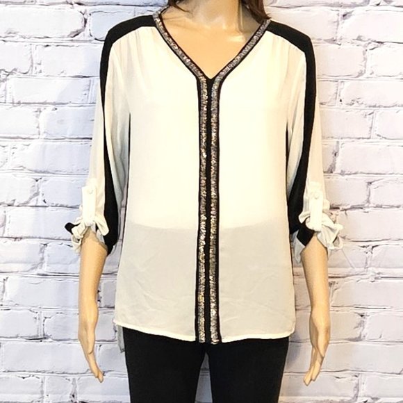 ROMEO & JULIET COUTURE, long sleeve blouse, Size: medium - Picture 5 of 11